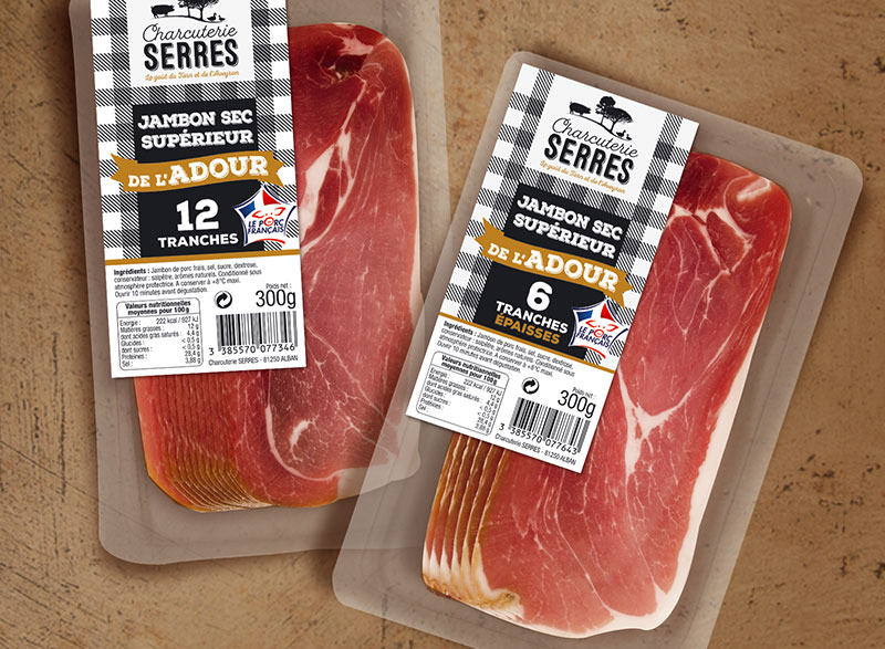 Quart de Jambon Sec en Tranche - Charcuterie Serres 